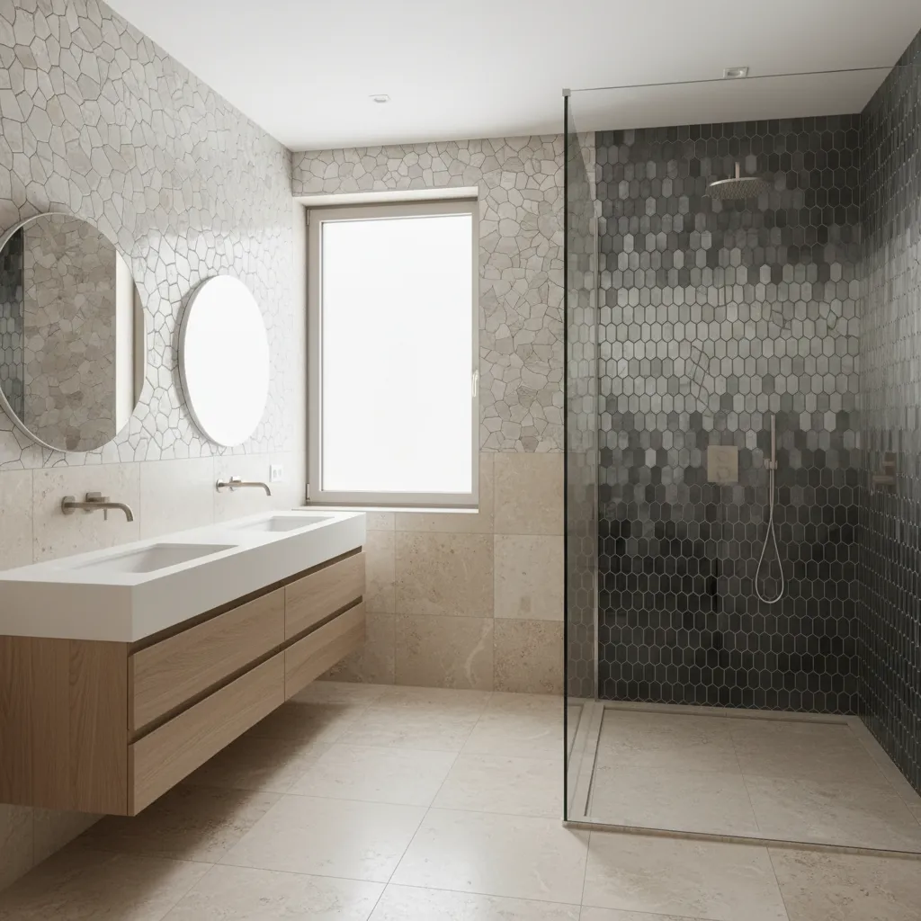Fresh Ideas with Mosaic Bathroom Tiles for Modern Bathrooms