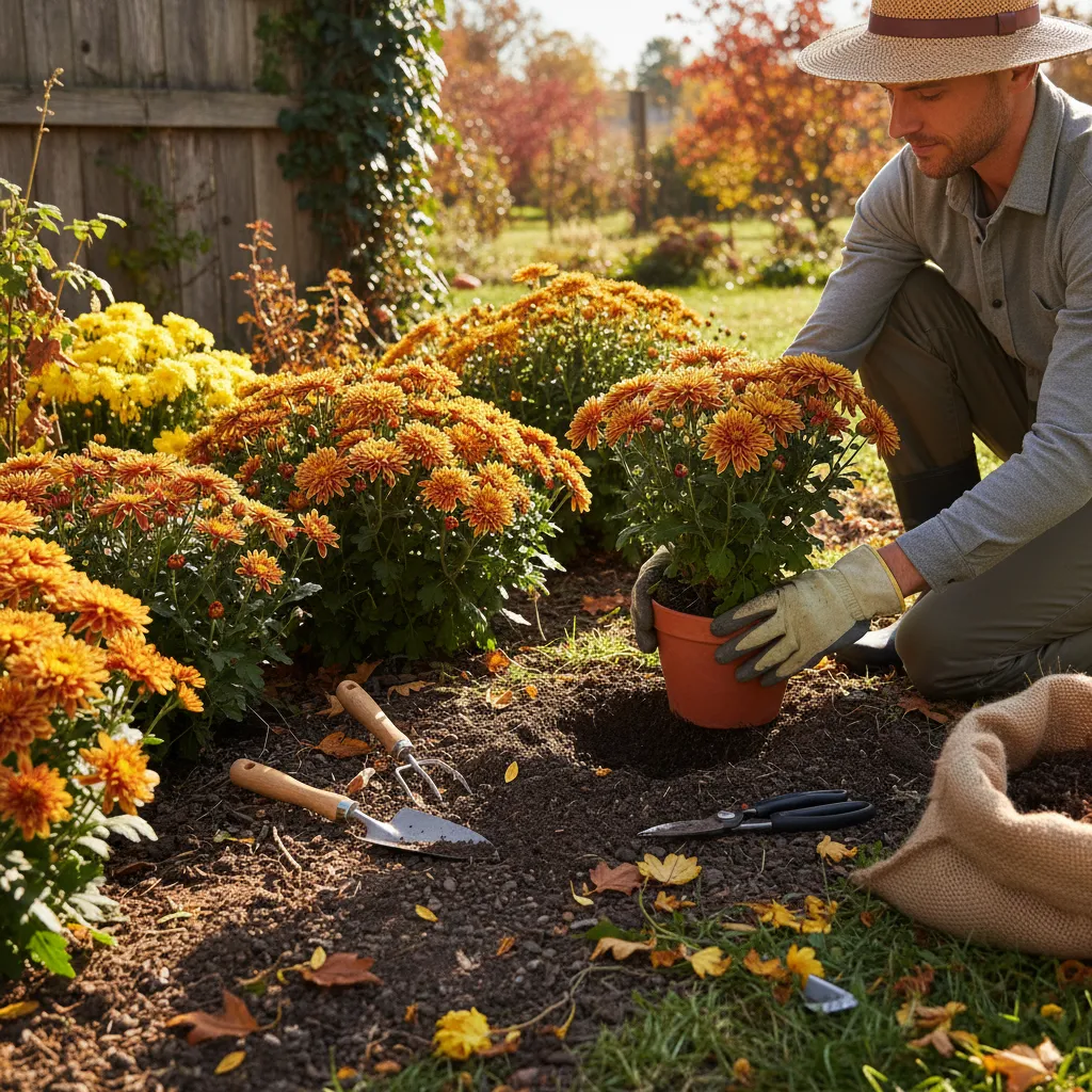 When to Move Indoor Mums Outside