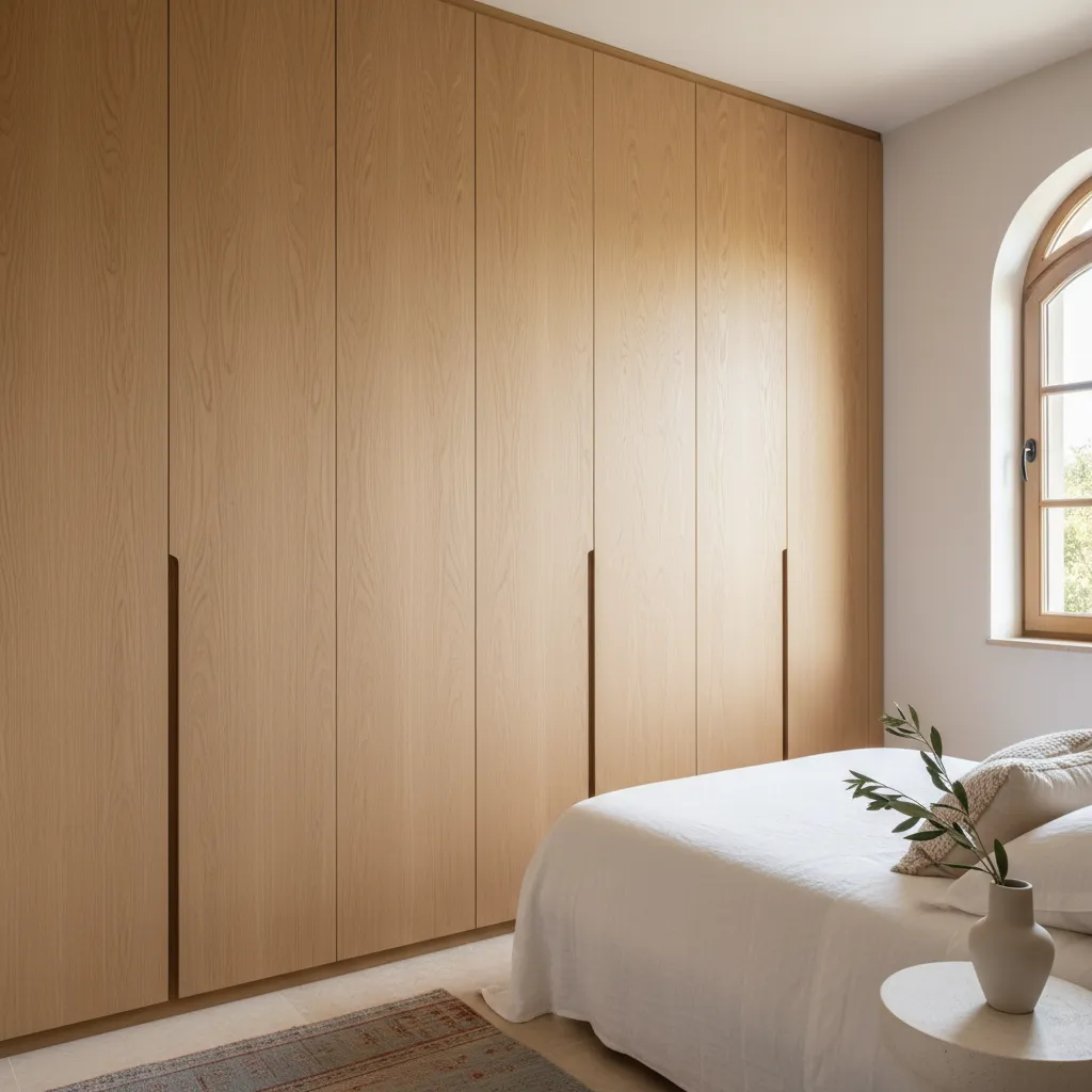 Armario y almacenamiento a medida en dormitorio pequeño