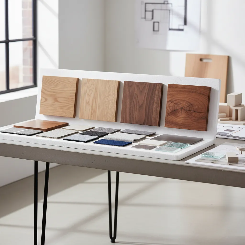 Muestrario profesional de maderas para diseño de interiores