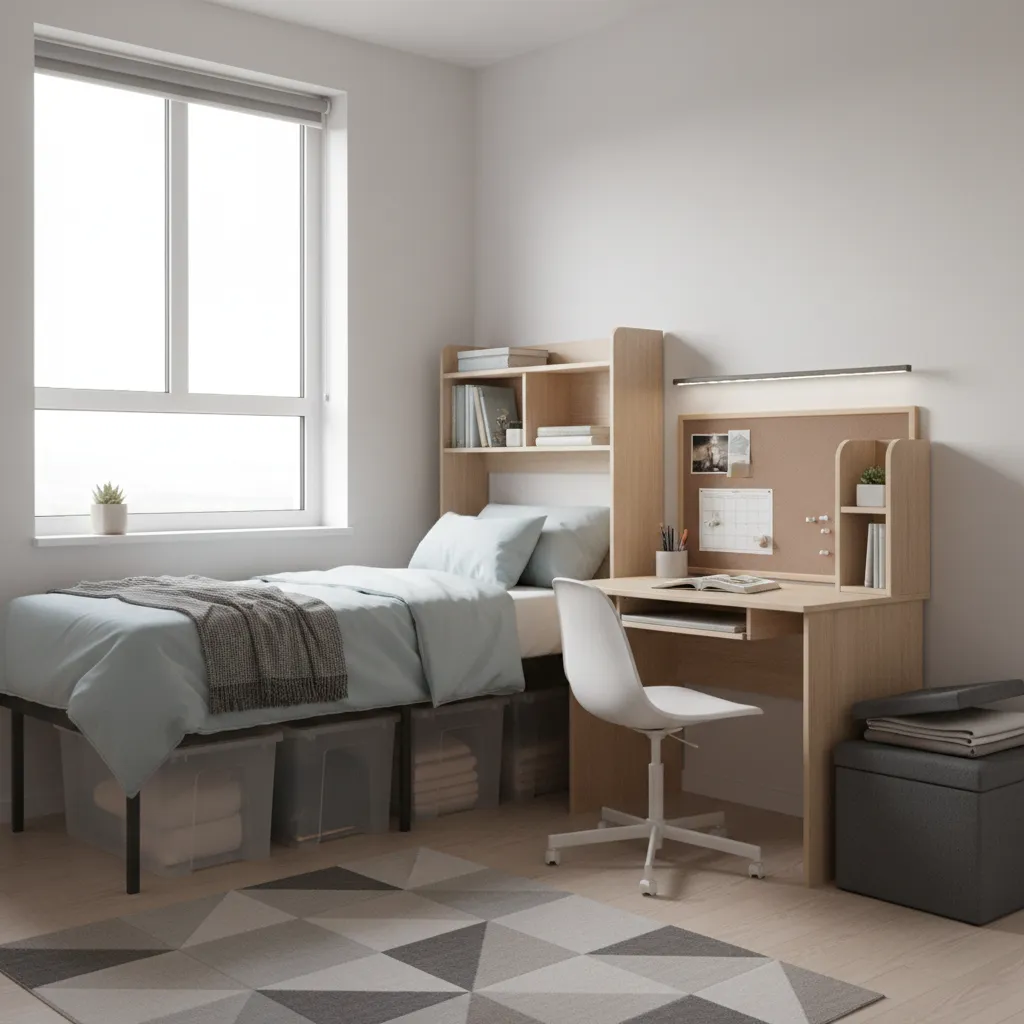 dorm room storage ottoman and compact furniture with hidden storage