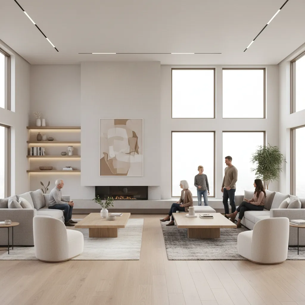 family living space designed for multi generational household