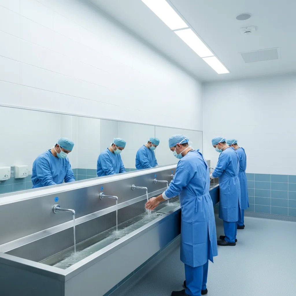 Designing Multi-User Scrub Stations for Peak Surgical Hours