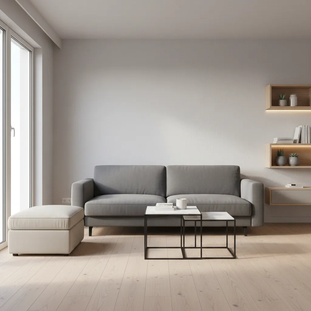 Multifunctional furniture used in a small apartment interior
