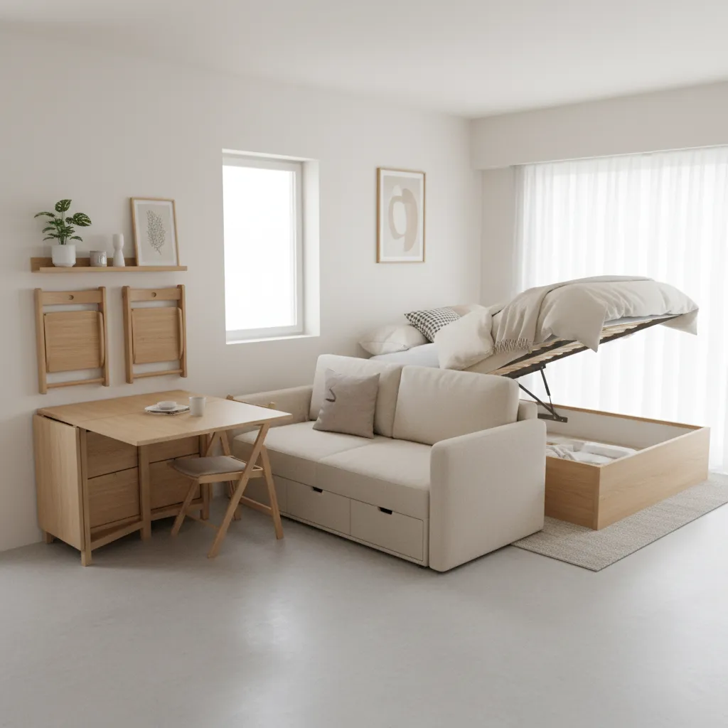 nội thất đa năng cho nhà nhỏ 40m2