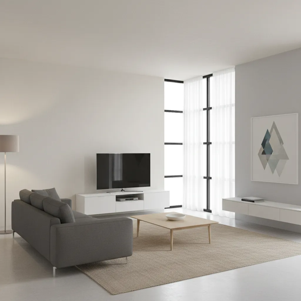 3D virtual living room created with home design software