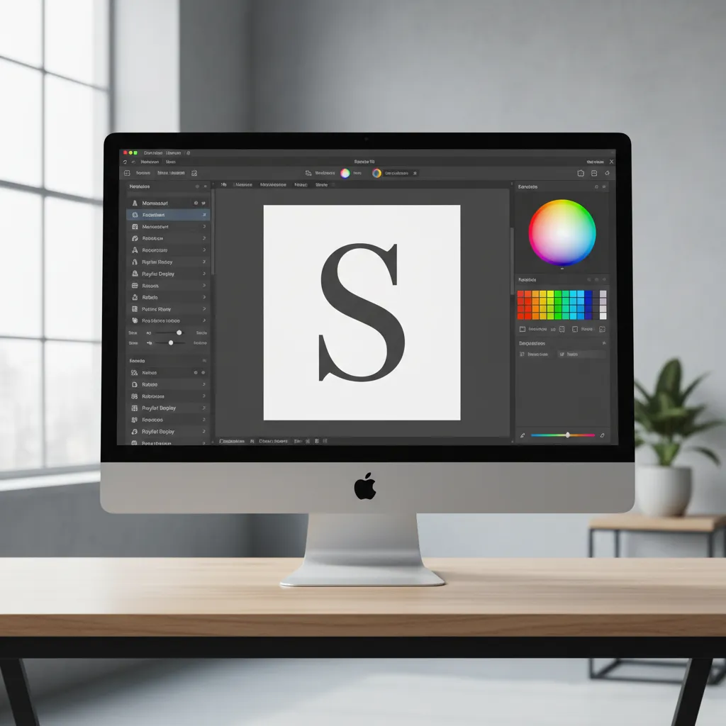 design app interface creating a letter wallpaper layout