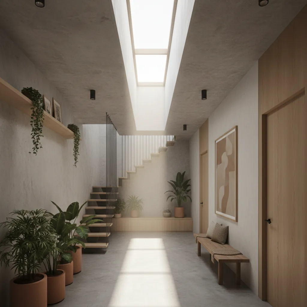 Thiết kế giếng trời trong nhà ống 4m ngang giúp lấy sáng tự nhiên