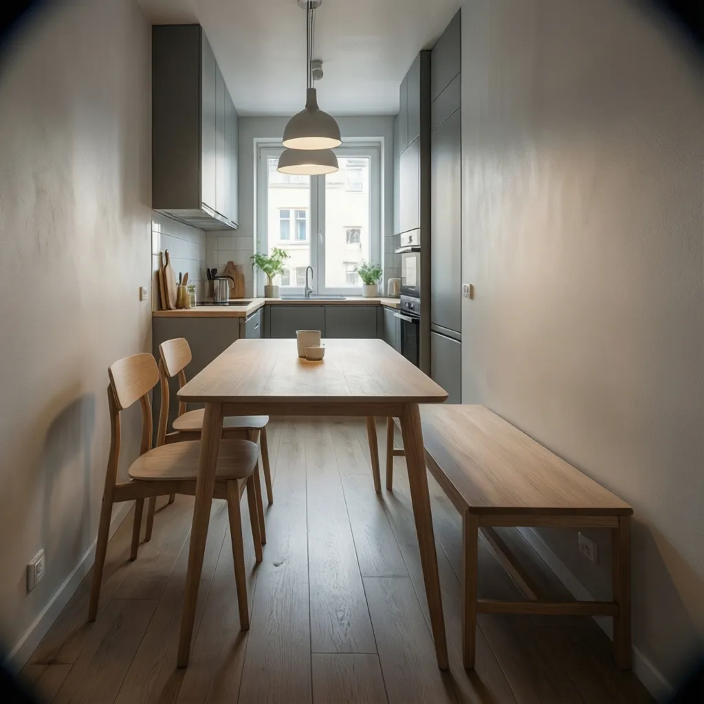 Narrow Rectangle Kitchen Tables in Apartment and Small Home Design