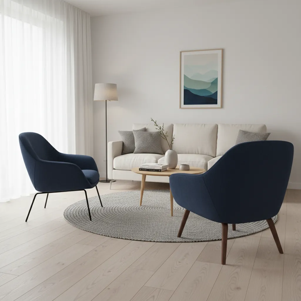 Navy Blue Accent Chair vs Armchair for Small Living Rooms: A practical comparison to help you choose the right navy blue chair style without overcrowding a compact living room.