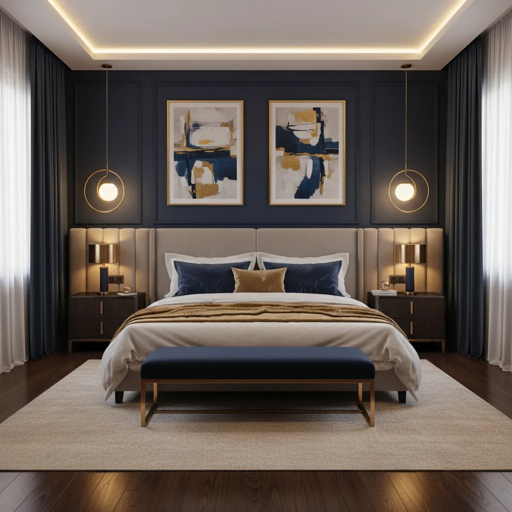 How to Decide the Perfect Navy and Gold Bedroom Style for Your Space