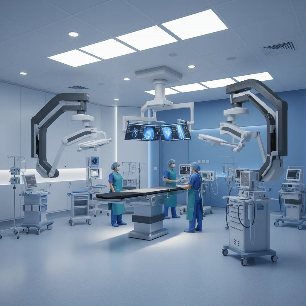 neuro interventional radiology suite with biplane angiography imaging system