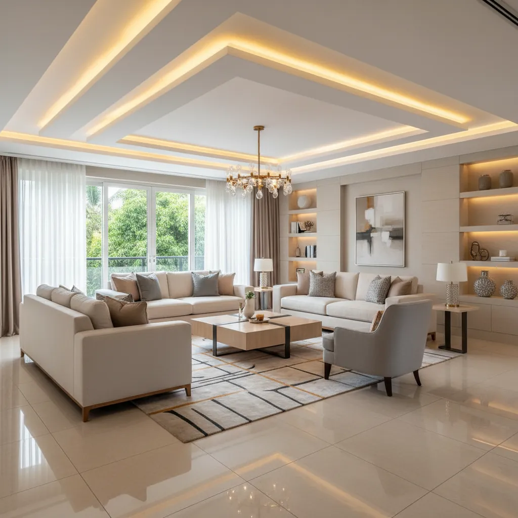 POP Designs for Living Room in Nigeria: Modern Ceiling Ideas