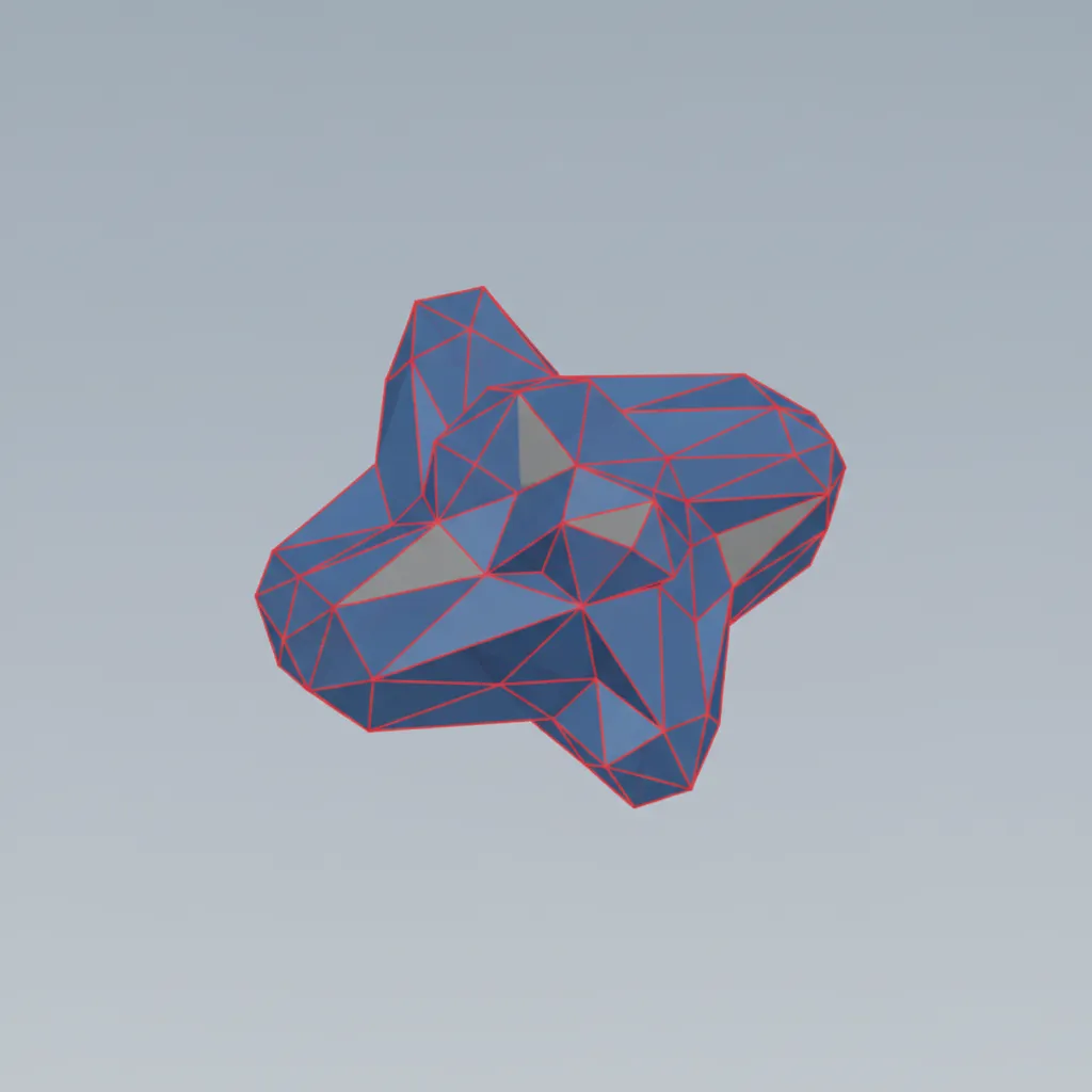 diagram of non manifold mesh edges highlighted in a 3D model