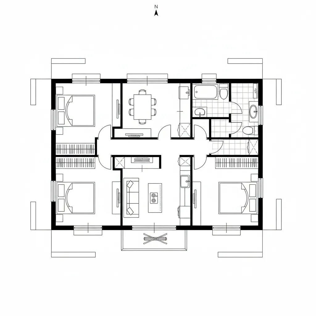南北スリットの風と光の帯