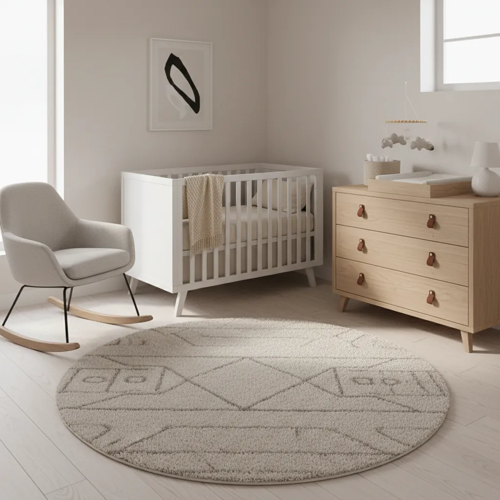 nursery room layout overview with crib dresser and chair placement