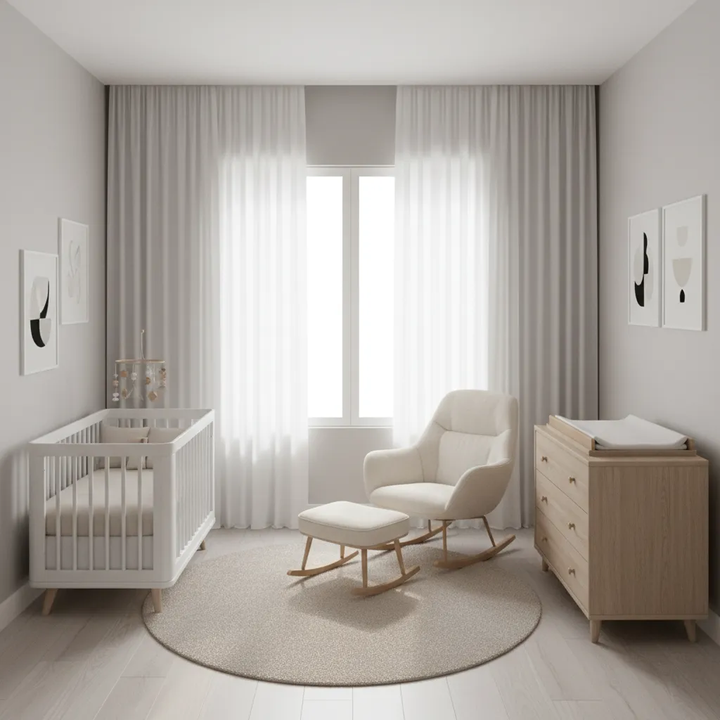 nursery layout triangle between crib changing table and chair