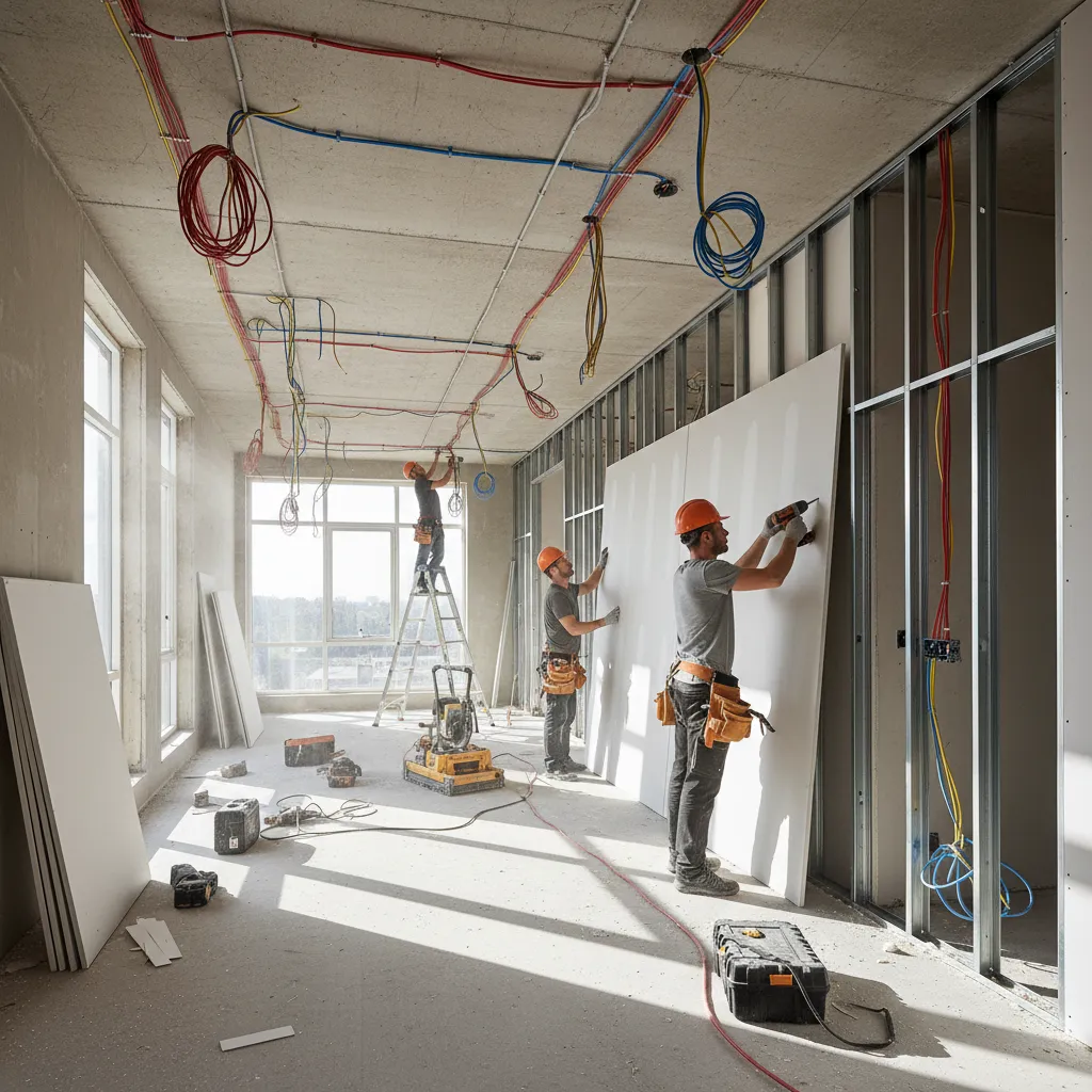 Reforma interior de una vivienda durante la fase de ejecución del proyecto