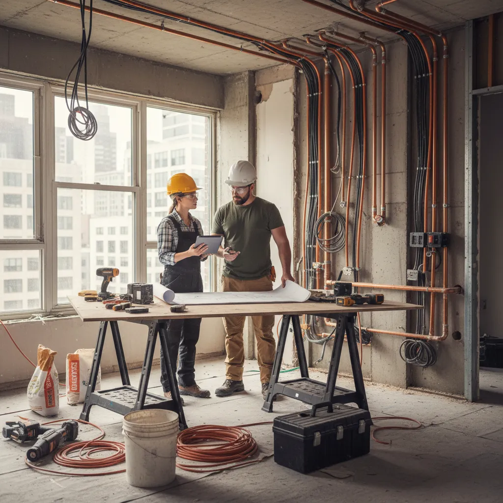 Espacio residencial en proceso de renovación interior