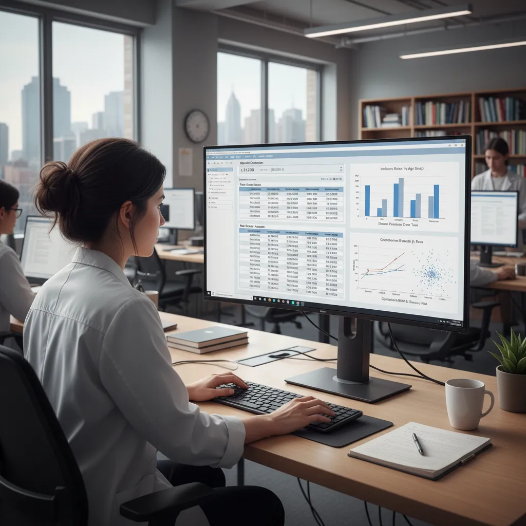 Pantalla mostrando cálculo de odds ratio en análisis epidemiológico