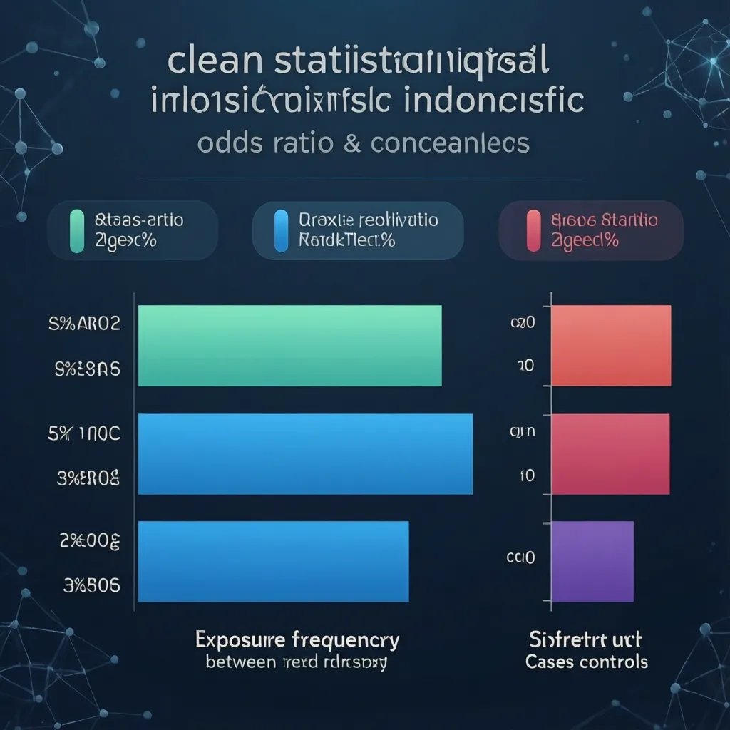 Graphic showing bar charts comparing frequency of exposure and results for an odds ratio study