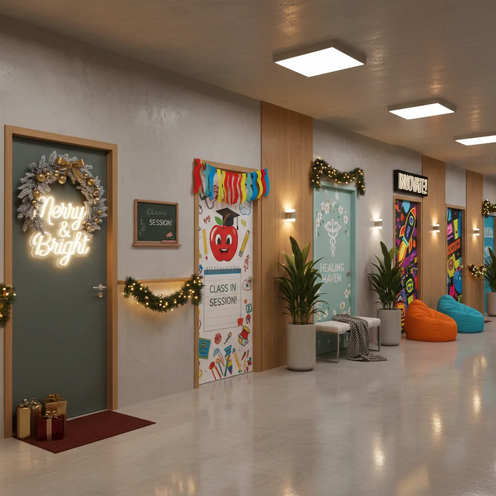 Office Door Christmas Decorating Contests in Different Industries