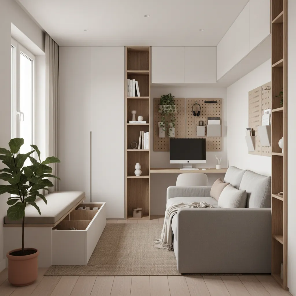 5 Storage Tricks for a Small Office Guest Room