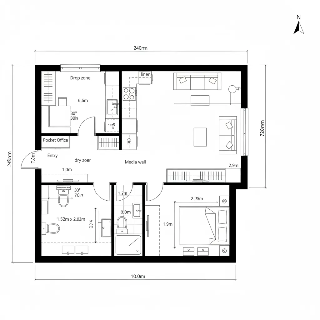 One-Bed Flex Suite: Work–Rest Split Without Friction