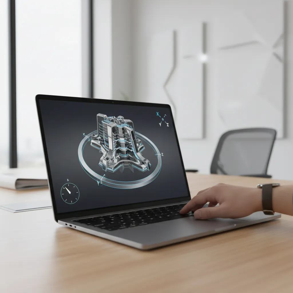 User rotating a 3D model inside an online browser viewer