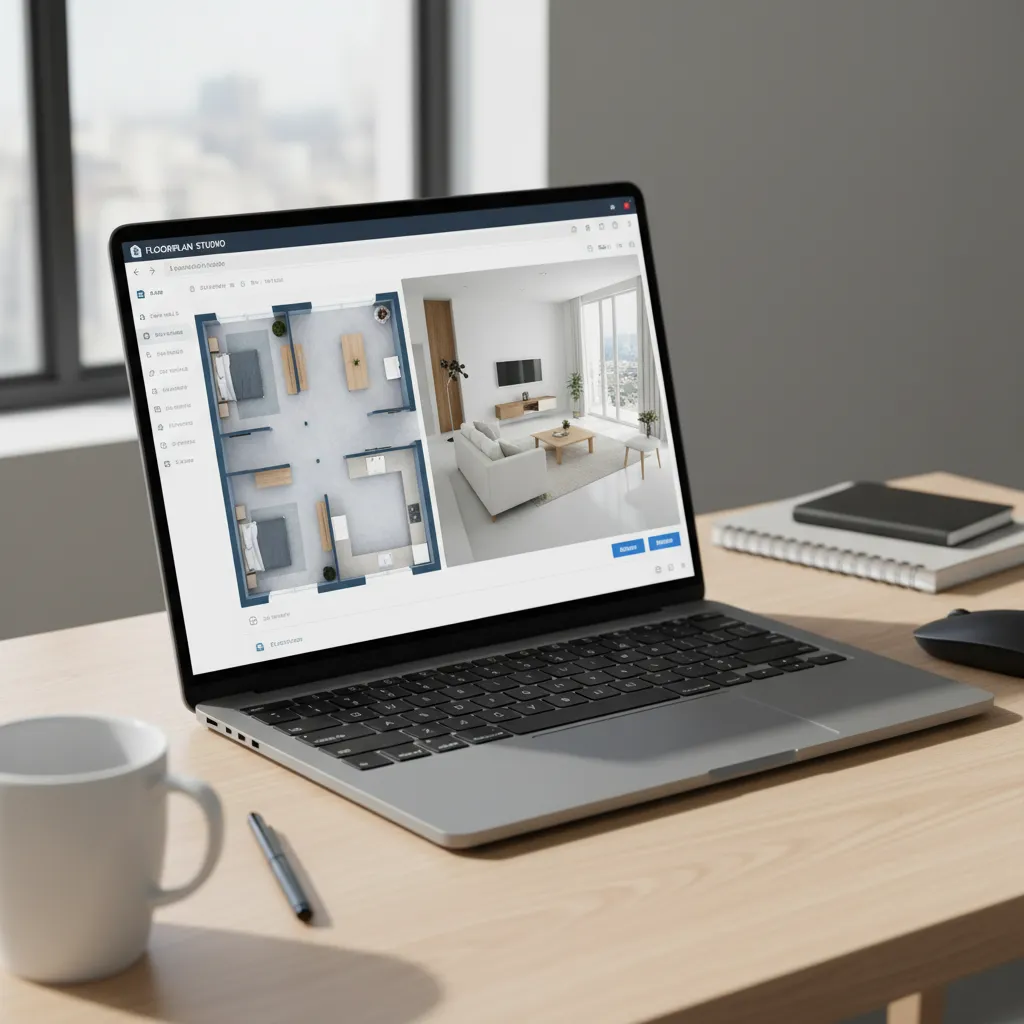 planificador online mostrando plano de casa en 2D y 3D