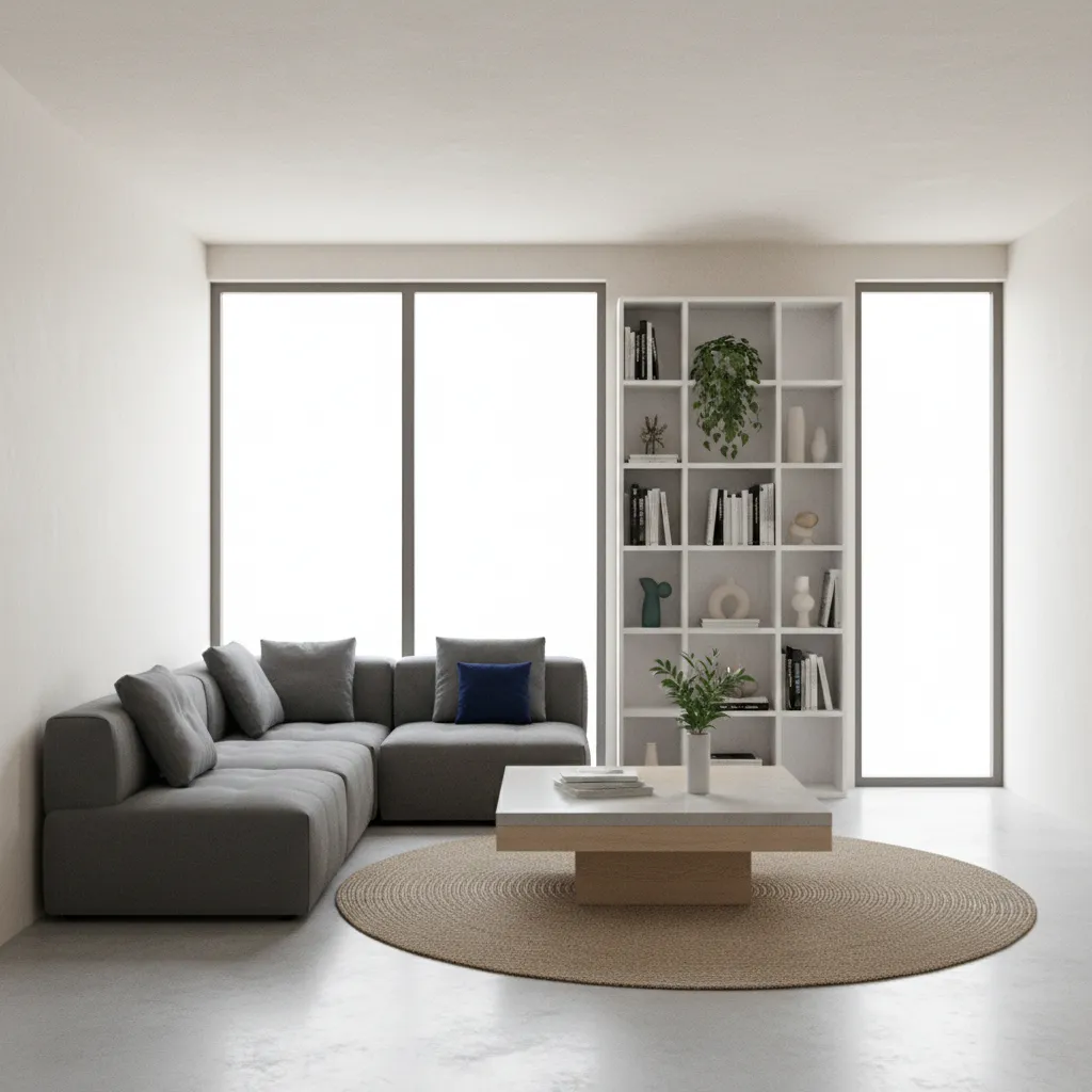 3D preview of living room created using free room planner tool