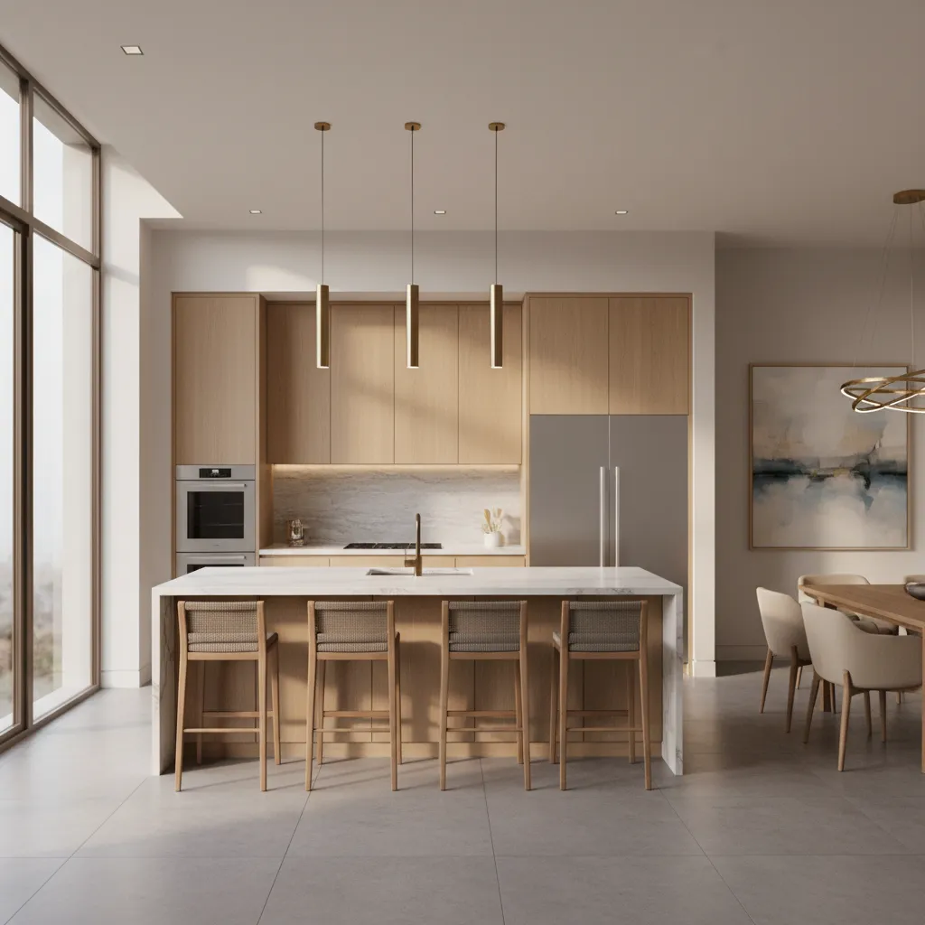 Interior Design for Open Kitchen with Dining