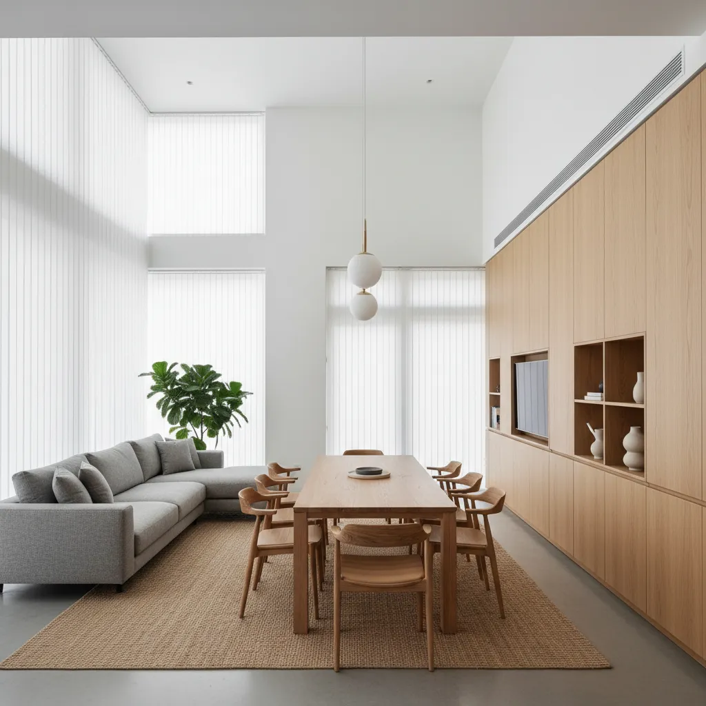 Espacio abierto con salón y comedor bien distribuidos