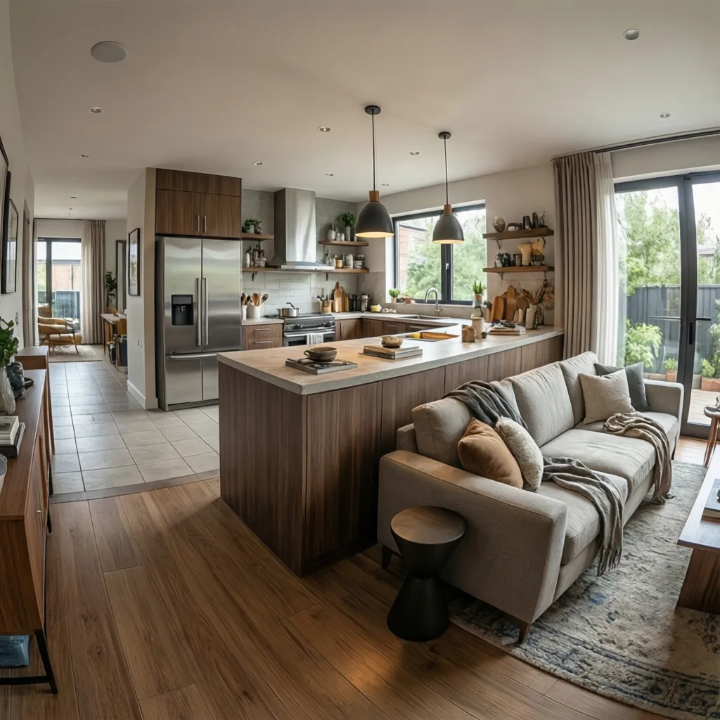 How to Separate an Open Plan Kitchen from a Living Room