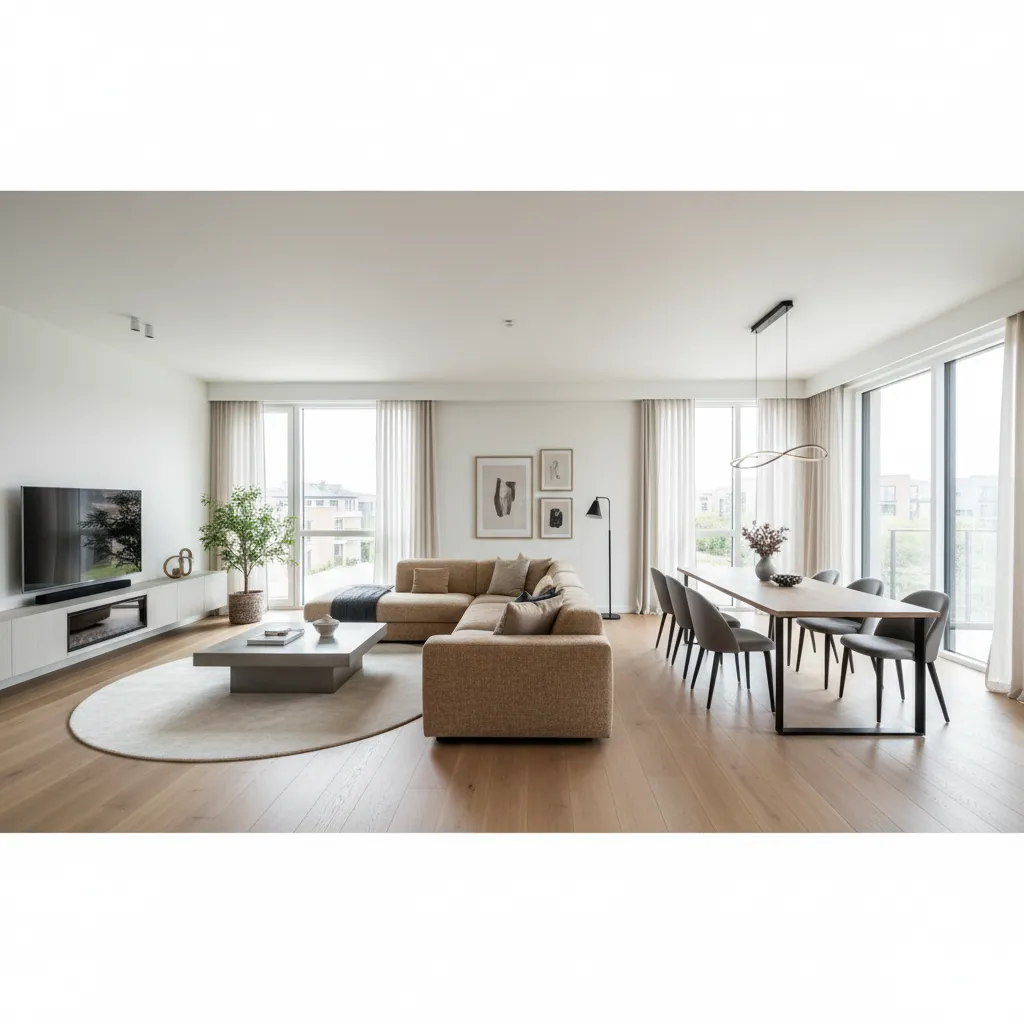 Designing Open-Plan L-Shaped Living and Dining Rooms