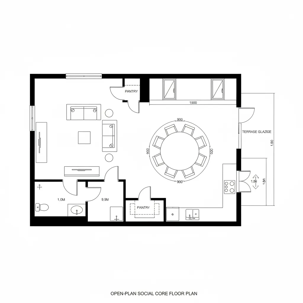 Radiant Core in an Open Plan