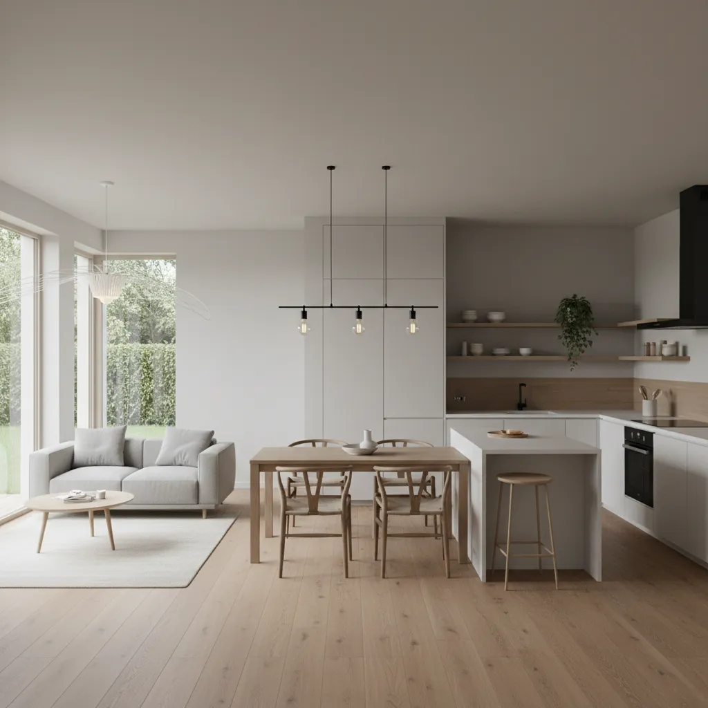 Interior rumah type 60 dengan konsep open plan