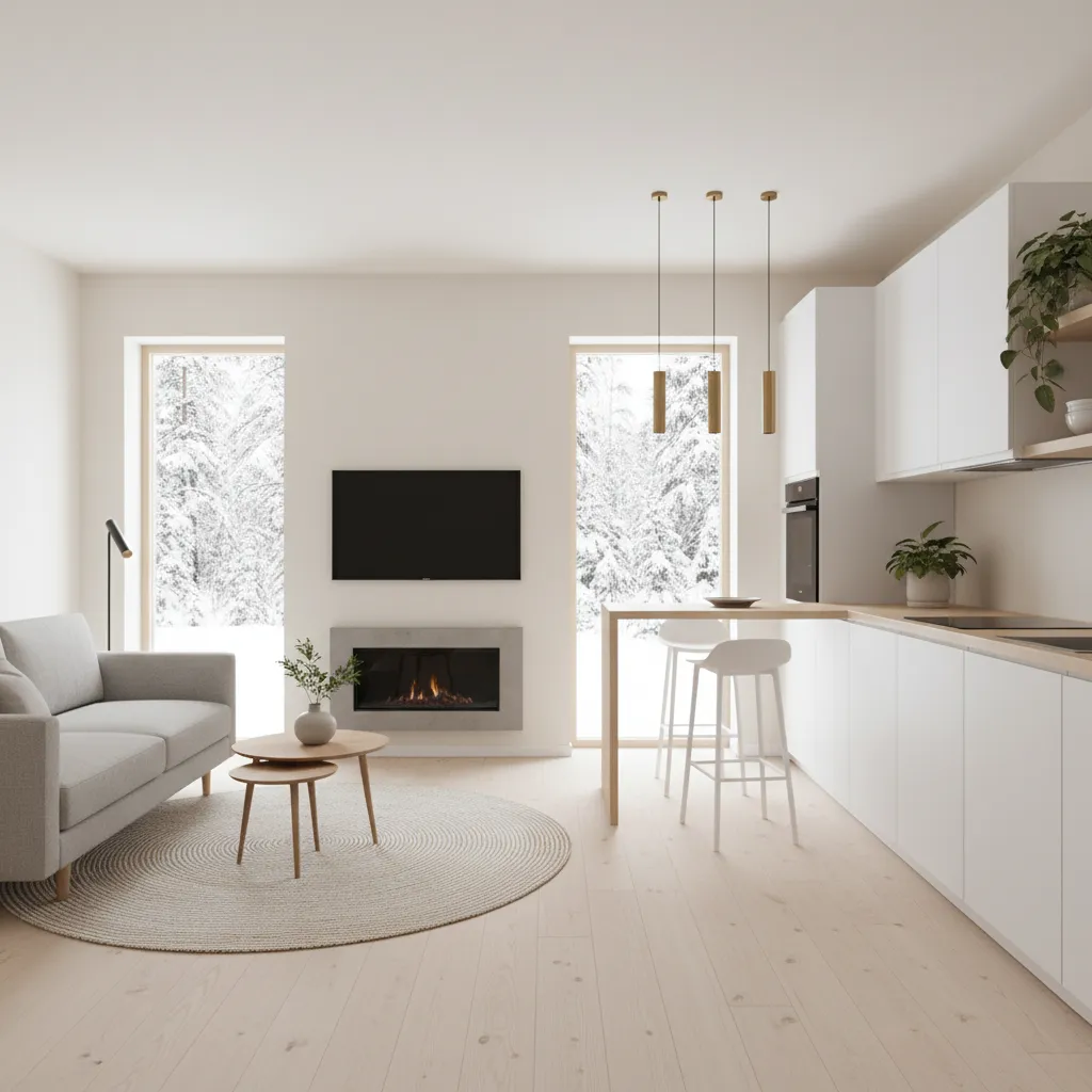 Interior rumah kecil dengan konsep open space