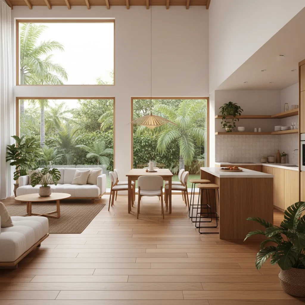 Interior rumah kecil dengan konsep open space