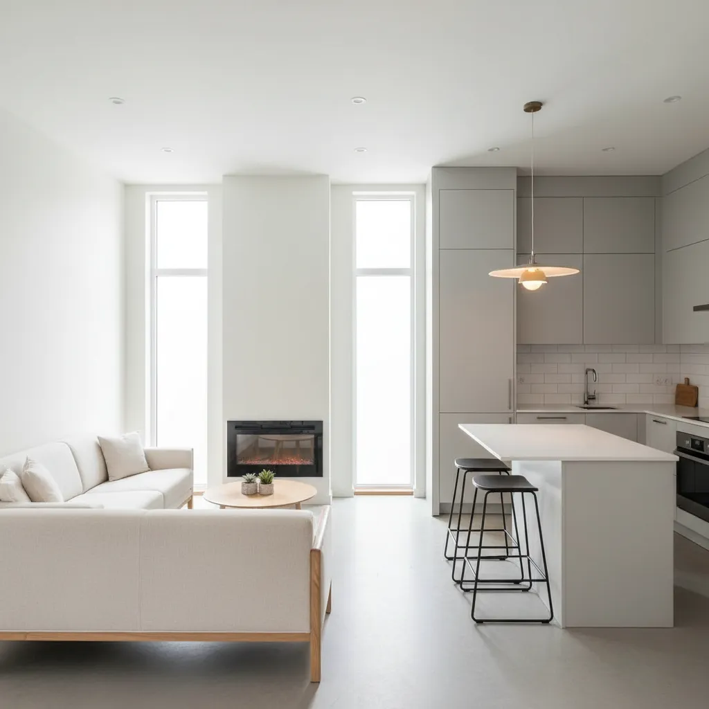 Interior rumah kecil dengan konsep ruang terbuka