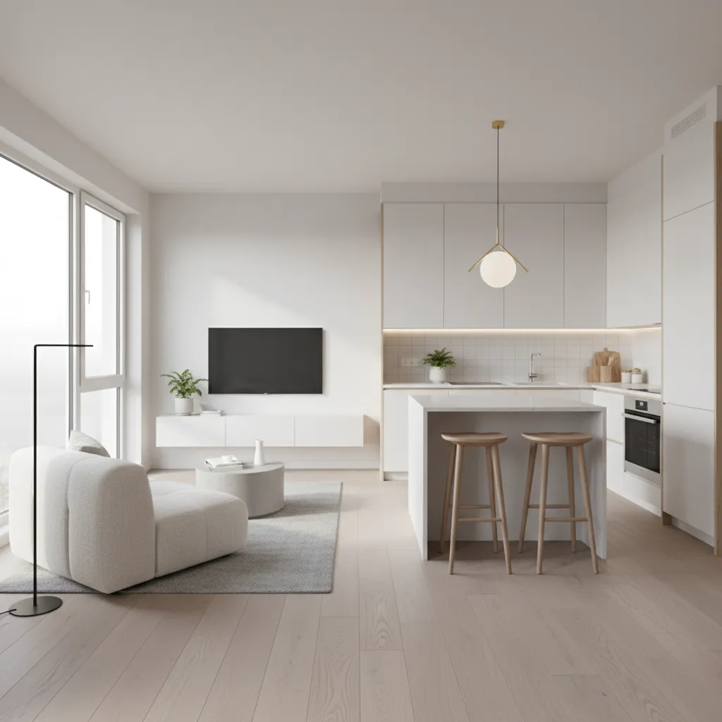 Interior rumah kecil dengan konsep ruang terbuka