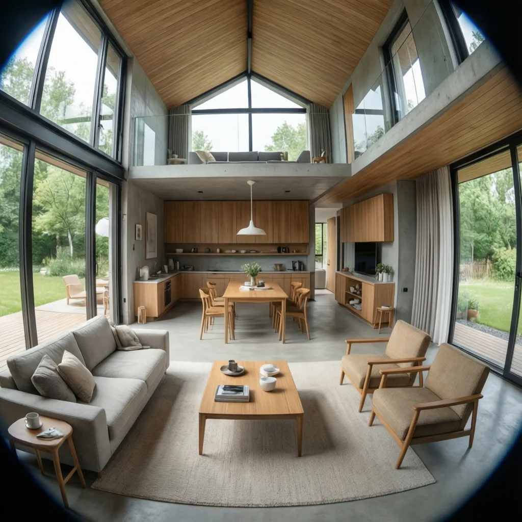 Interior rumah kecil dengan konsep ruang terbuka