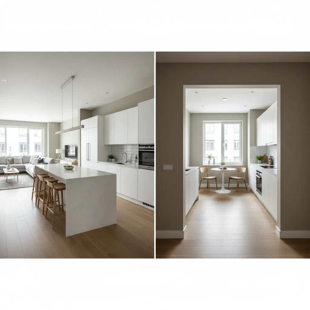 Open Kitchen vs Closed Kitchen in Open Living Layouts