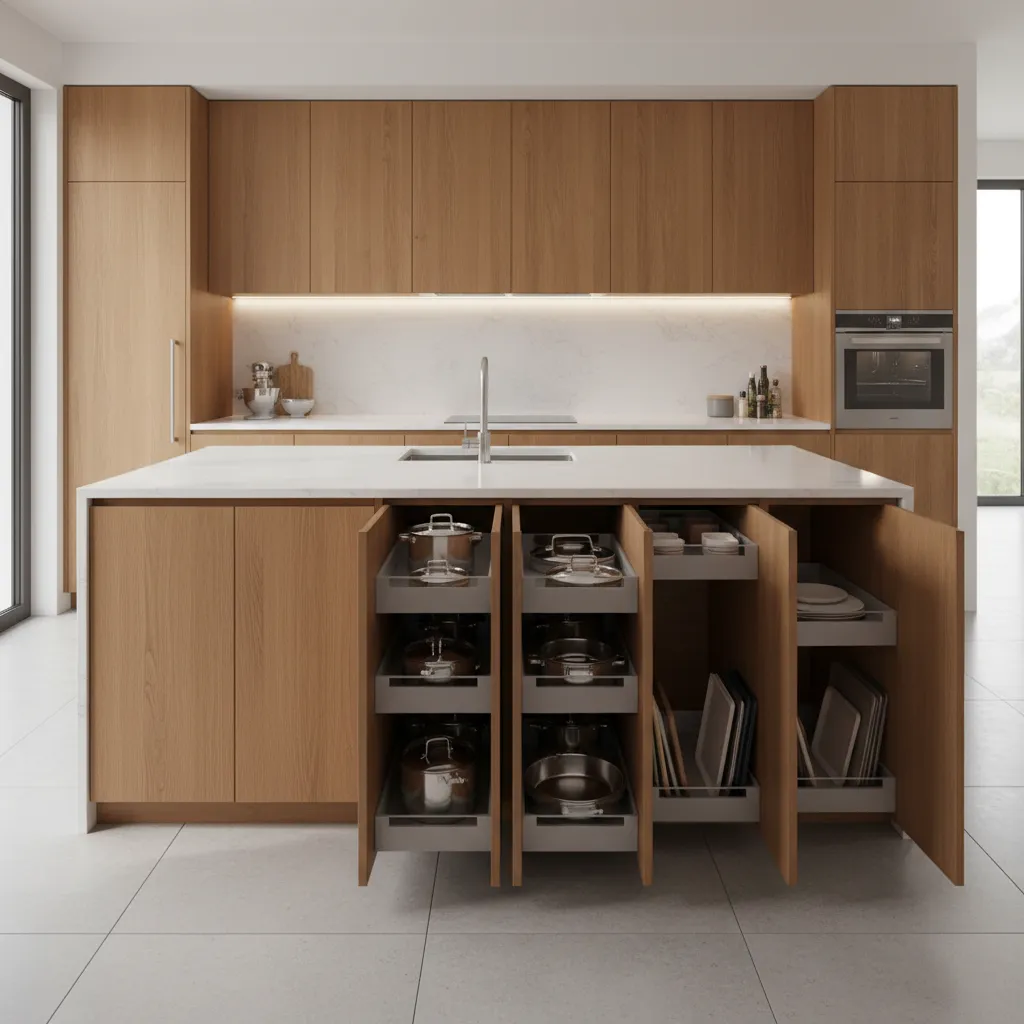 How to Optimize Storage Space Under a Kitchen Island