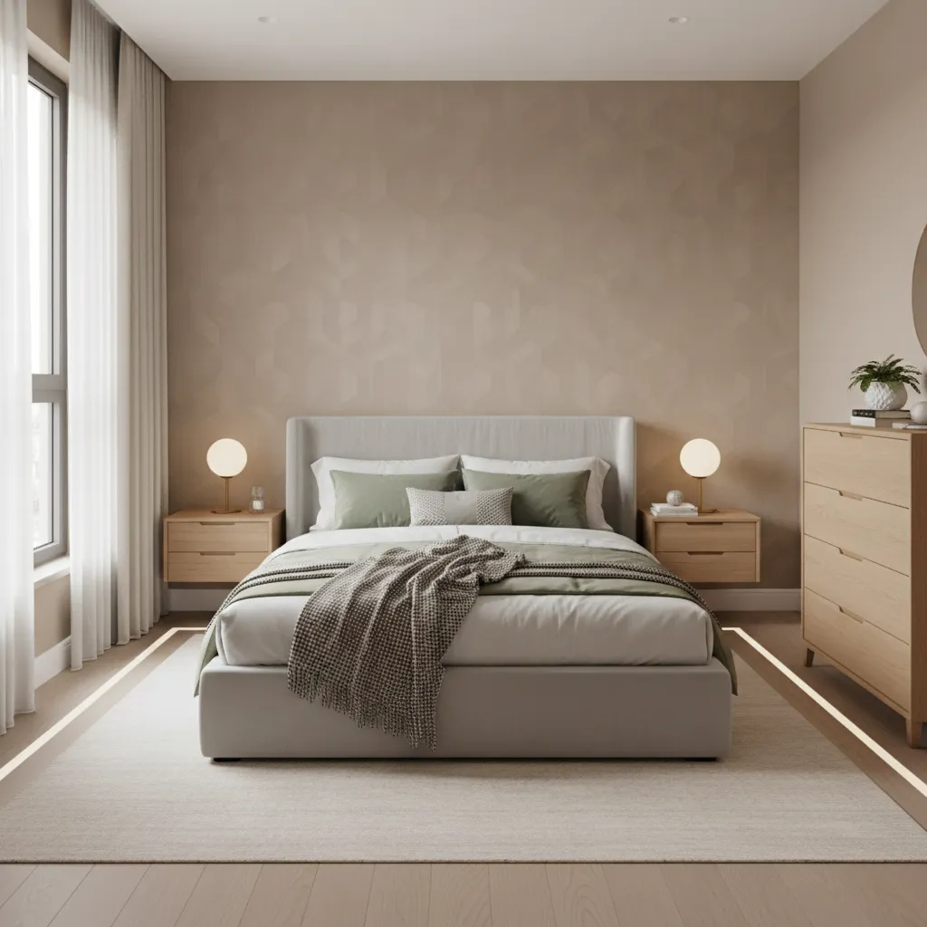 Optimized 10x12 bedroom layout with clear circulation