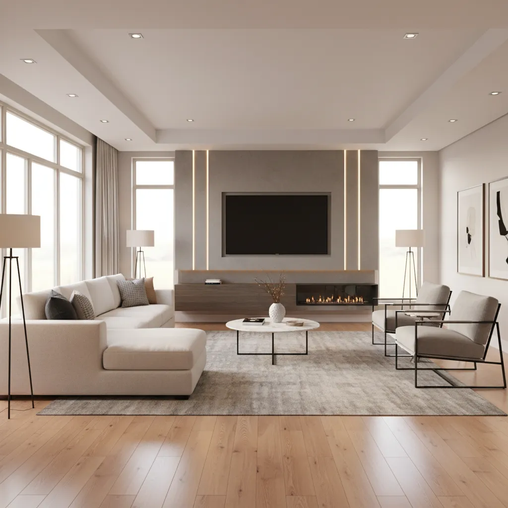 How to Optimize Lighting, Focal Points, and Flow in a 16x20 Living Room: Practical layout strategies designers use to improve comfort, movement, and visual balance in medium‑sized living rooms