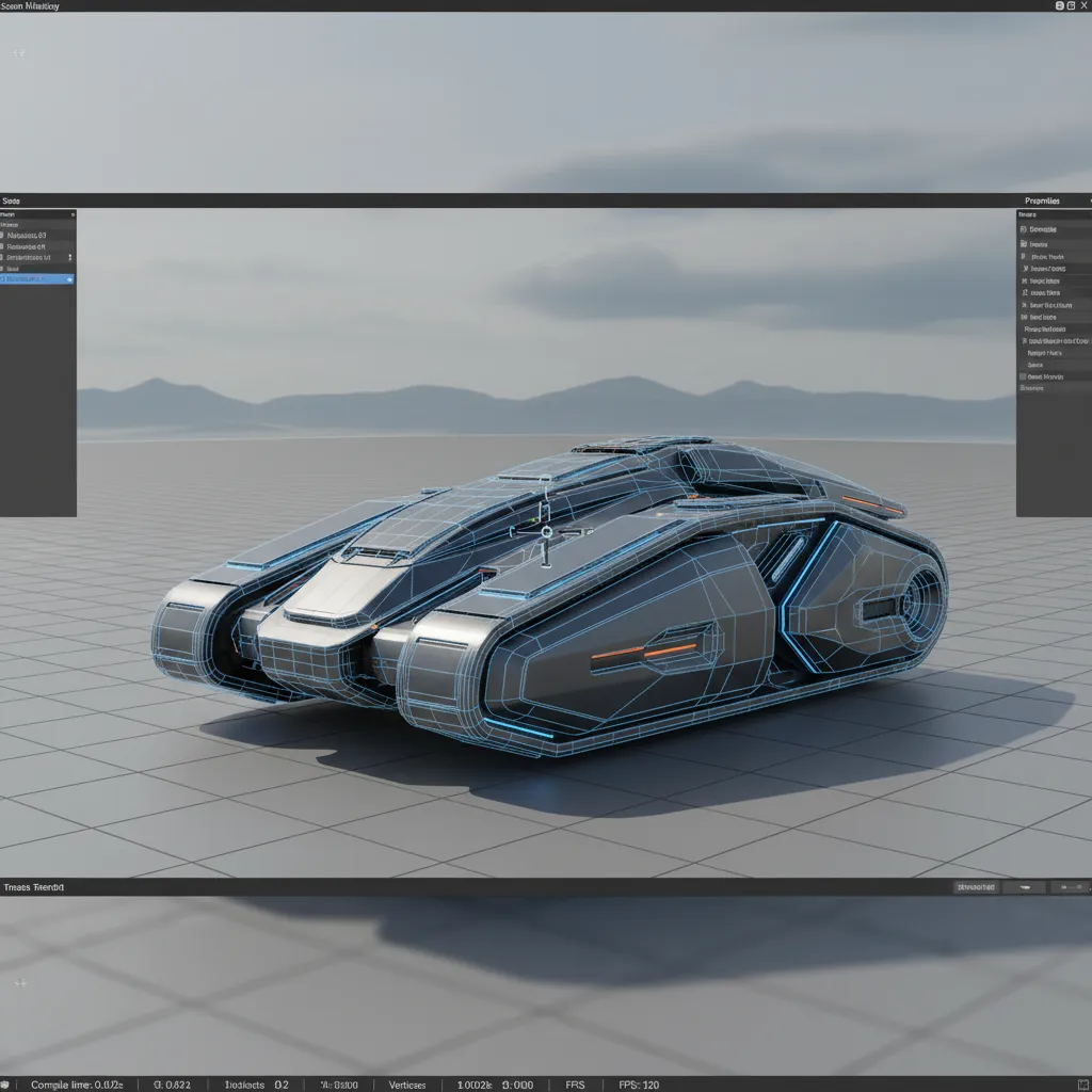 optimized 3d model imported into a real time engine environment