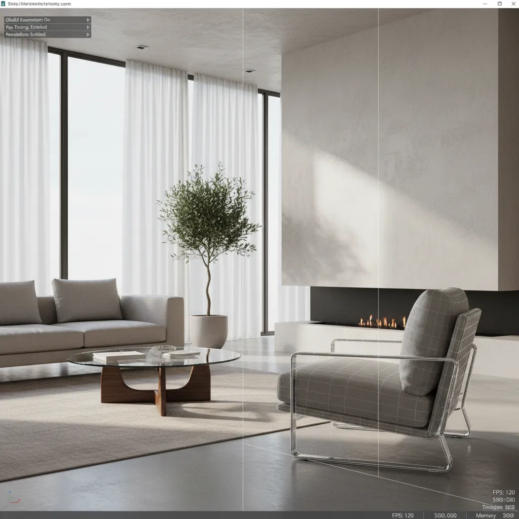 Optimized 3D model rendered cleanly inside a real time engine scene