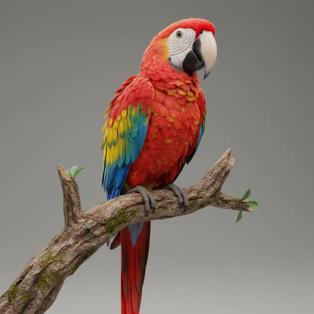 Optimizing a 3D Parrot Model for Games and Real Time Rendering