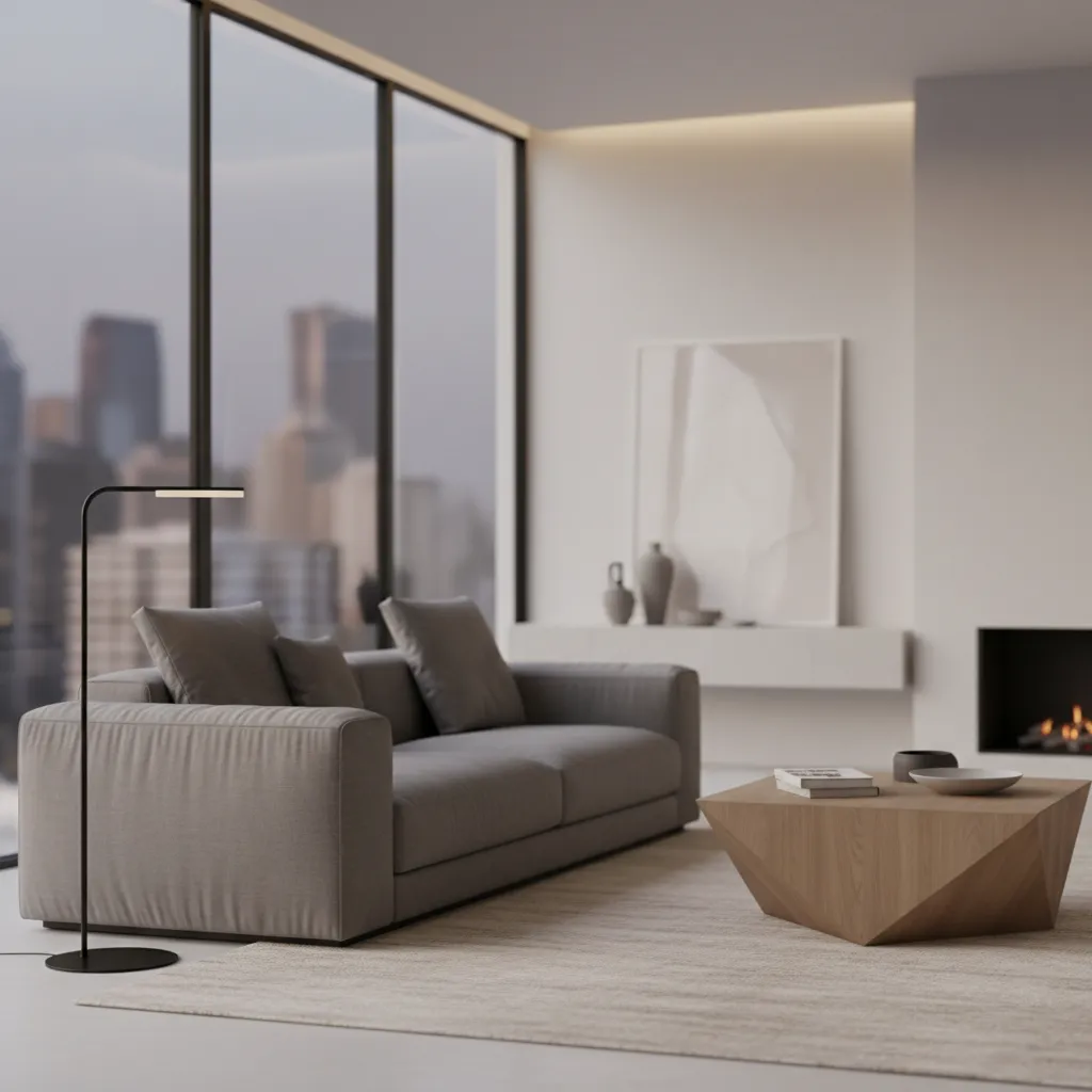 3D scene showing high detail foreground and simplified background assets